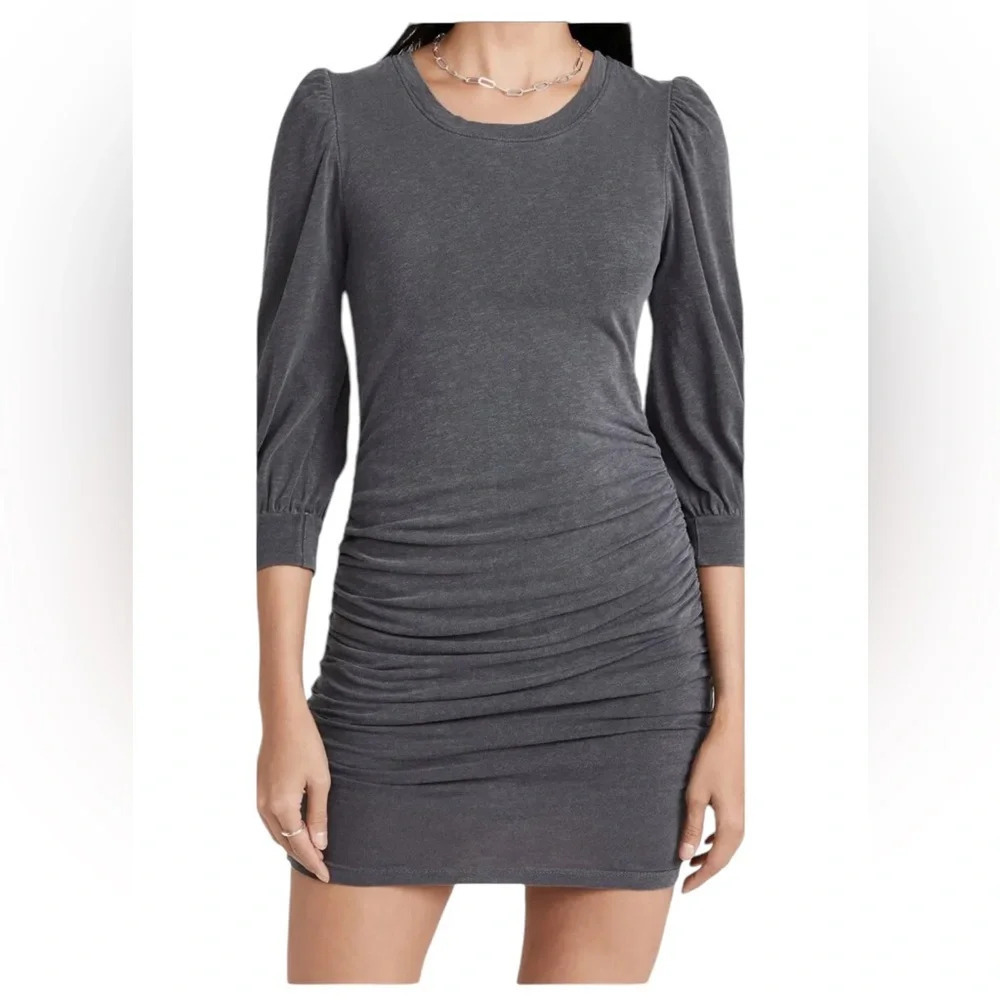 Sundry mini puff sleeve charcoal dress size 0 new with tags so cute & flattering